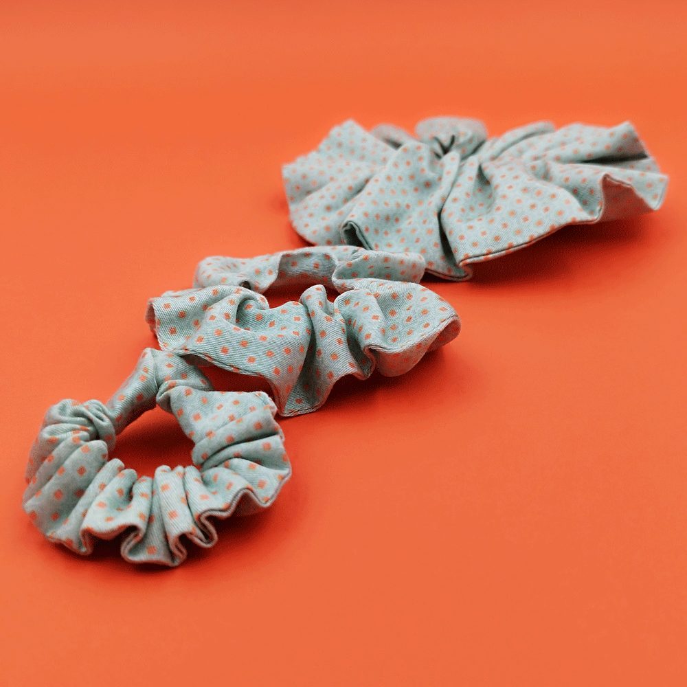 chouchou damier mint orange