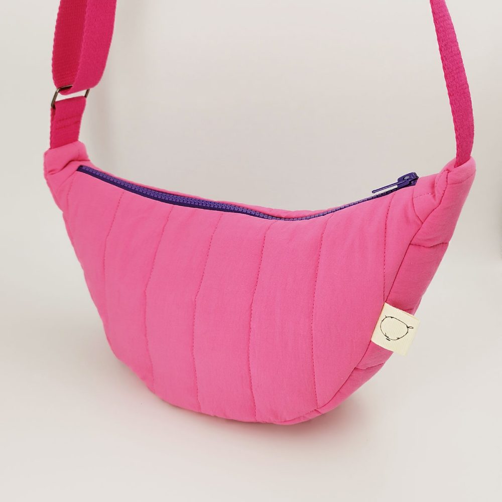 sac demi lune rose et violet